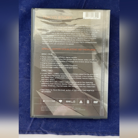 Tokyo Story (DVD, 2003, 2-Disc Set, Criterion Collection) Yasujiro Ozu Director - Picture 5 of 5